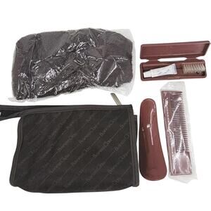 Vintage 70's Airline Toiletries Bag With Amenity Kit Zipper Bag Business Class